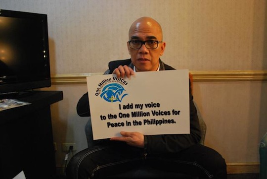 Boy Abunda endorses One Million Voices for Peace in the Philippines Campaign