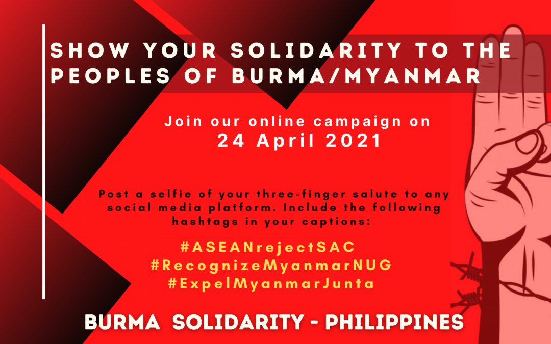 Statement by the Burma Solidarity Philippines on the Special ASEAN Summit on Myanmar