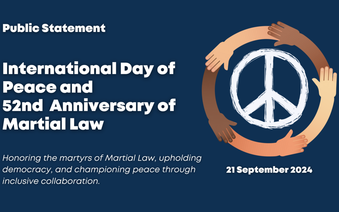 IID’s Statement on the observance of the International Day of Peace 2024 and the 52nd Anniversary of Martial Law in the Philippines 